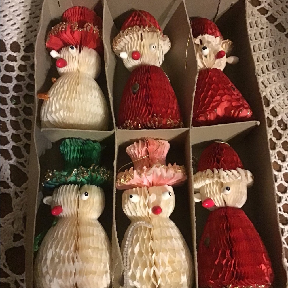 Vintage Honeycomb Snowman